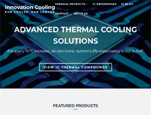 Tablet Screenshot of innovationcooling.com